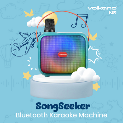Volkano Kids SongSeeker Bluetooth Karaoke Machine with Wireless BT Microphone