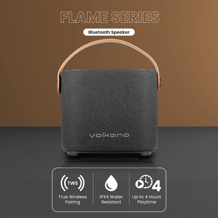 Volkano Flame Series Bluetooth Speaker - Black