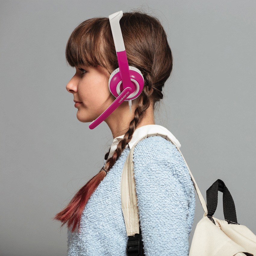 Volkano Kids Chat Junior Series Headset with Mic - Pink