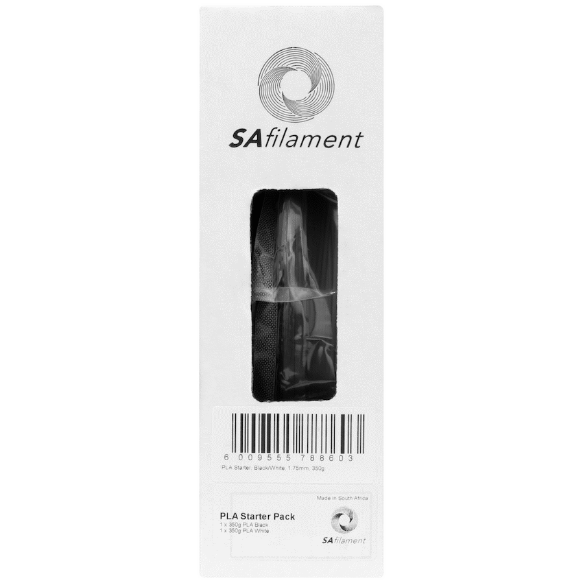 SA Filament 2x 350g PLA Black and White Twin Pack