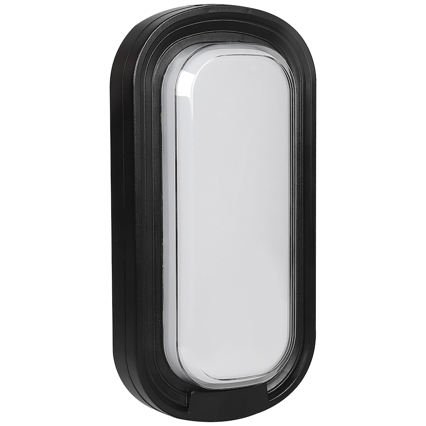 Ellies Ellipse Series AC 24W Capsule LED Bulkhead - PC - BK