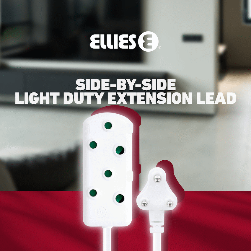Ellies Side by Side Light Duty Extension Lead - 3m