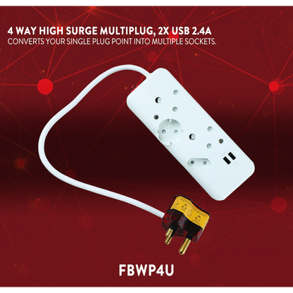 Ellies 4-Way High Surge Multiplug