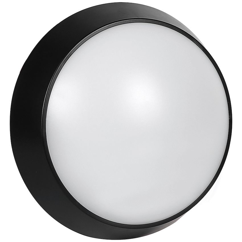 Ellies Spectra Series - AC 15W  Round LED Bulkhead with 3CCT -BK