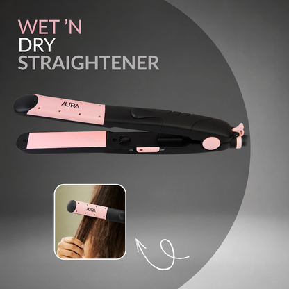 Aura by Elektra Wet n Dry Straightener Black