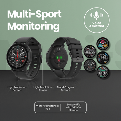 Volkano Stellar Series GPS Smartwatch - Black