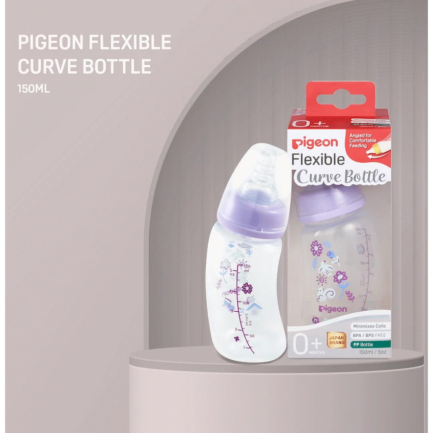 Pigeon Flexible Curve Bottle 150ml - Garden