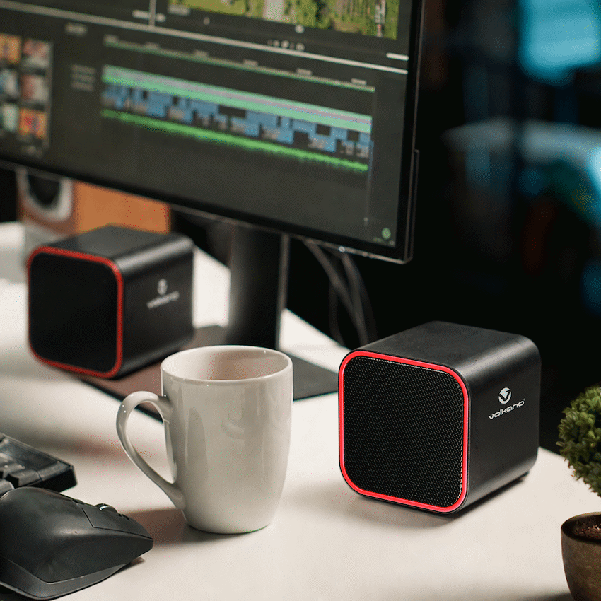 Volkano Diamond Series USB Speaker - Red