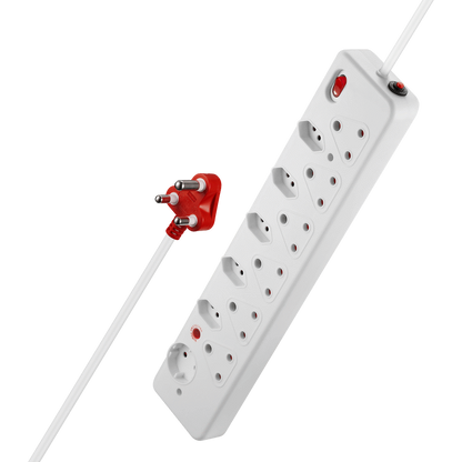 Nexon 12-Way Medium Surge Multiplug 0.5m - White