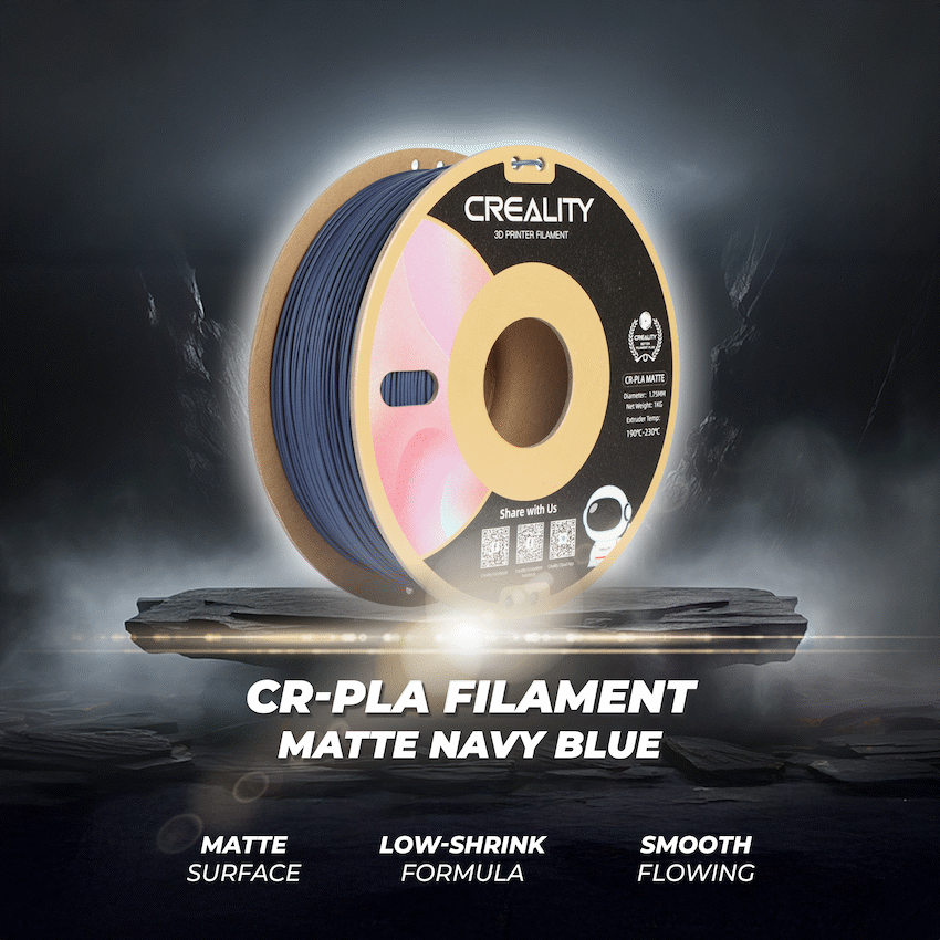 Creality CR-PLA Filament - Matte Navy Blue (1kg)