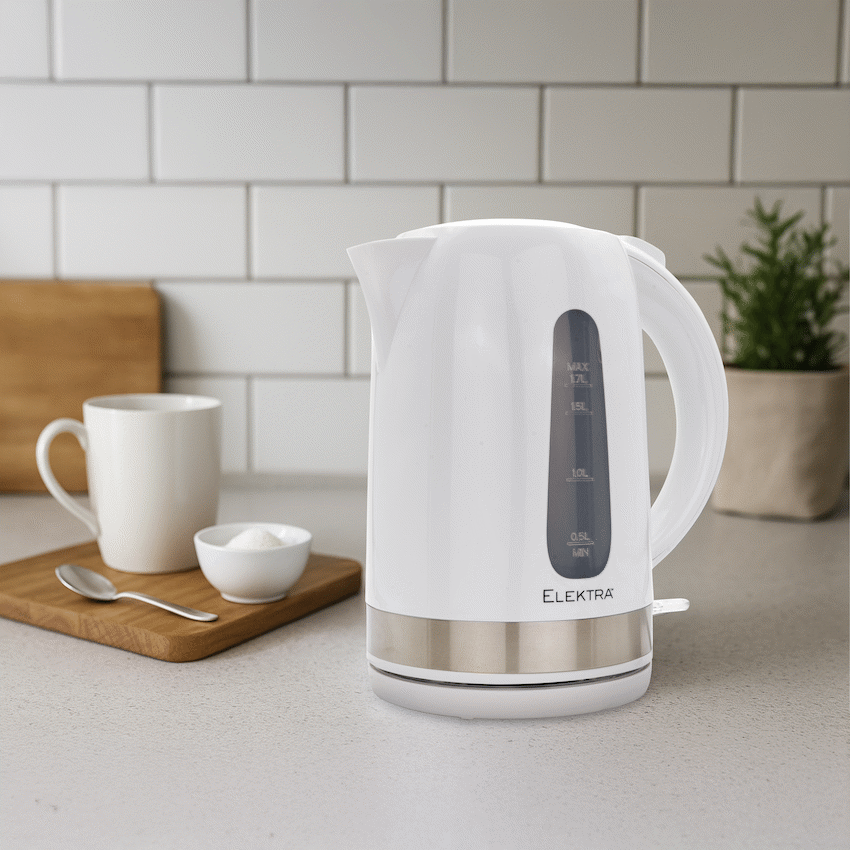Elektra 1.7l Plastic Kettle - White