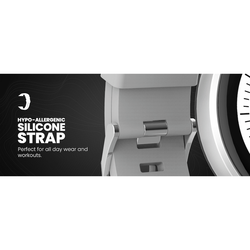 Volkano Active Tech Trend series Watch with heart rate monitor - Silver