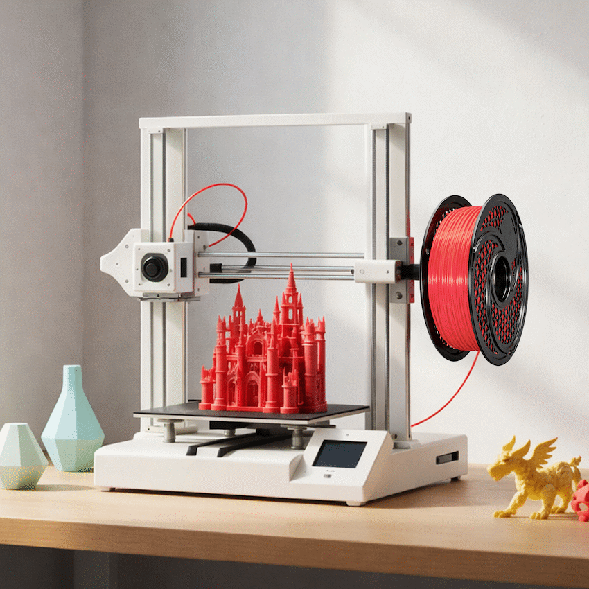 SA Filament PLA UV Neon Filament 1kg -  Fire Red