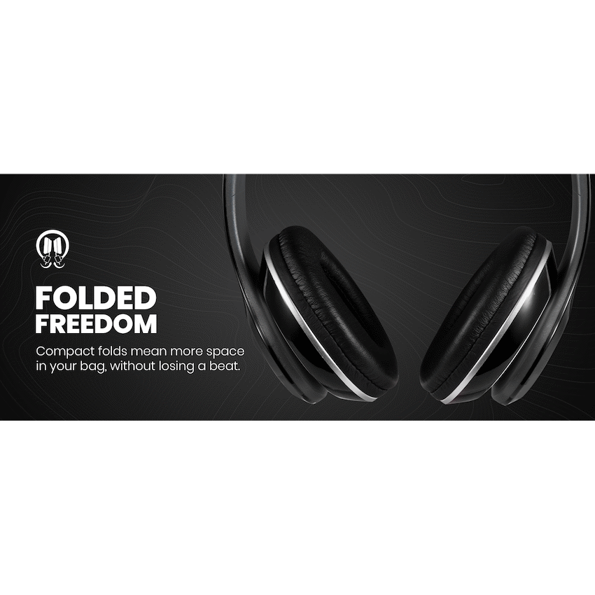 Volkano Falcon Headphones with Microphone - Black