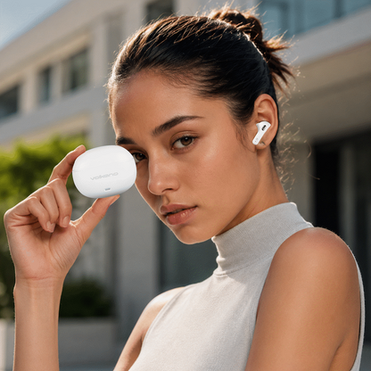 Volkano Pulse Series True Wireless Earphones with Charging Case - White