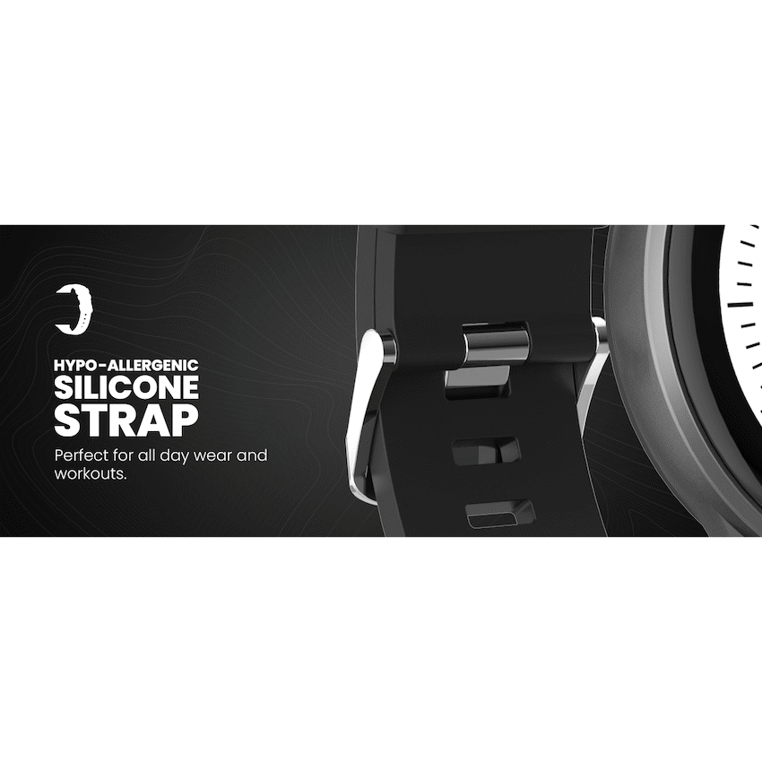 Volkano Active Tech Trend series Watch with heart rate monitor - Black