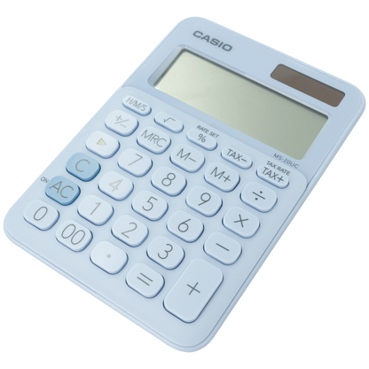 Casio MS-20UC - Desktop Calculator 12-Digit - Light Blue