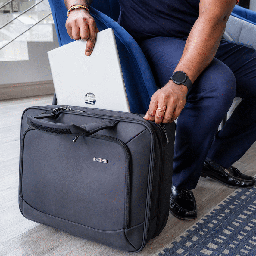Kingsons Prime 15.6" Laptop Trolley Bag - Black