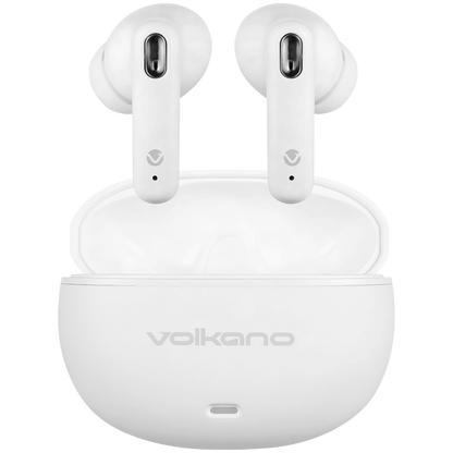Volkano Pulse Series True Wireless Earphones with Charging Case - White