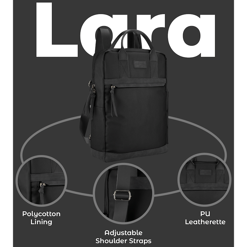 SupaNova Lara 15.6" Laptop Backpack - Black