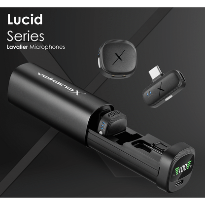 VolkanoX Lucid Series Lavalier Microphones with Charging Case
