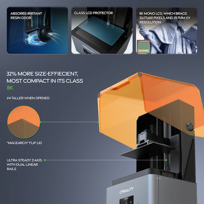 Creality Halot Mage 8K Resin 3D Printer 228x128x230