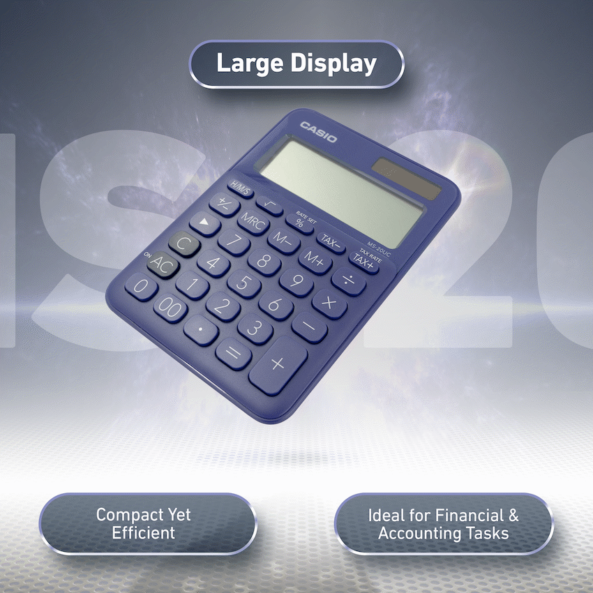 Casio MS-20UC - Desktop Calculator 12-Digit - Purple