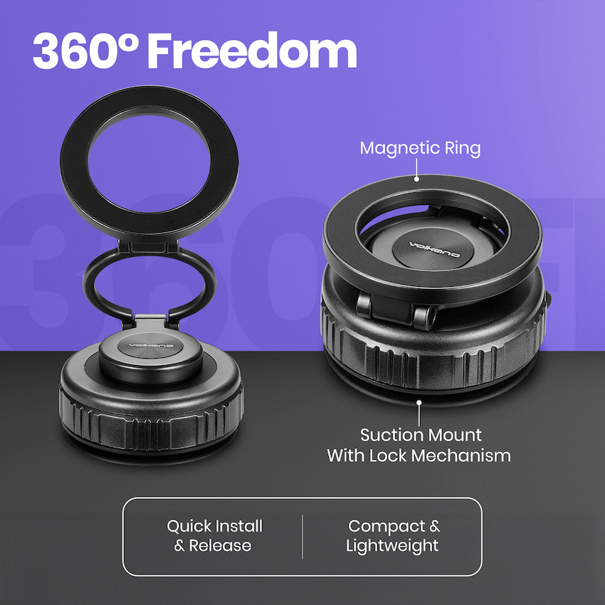 Volkano Magnoire Series Magsafe Phone Mount - Black