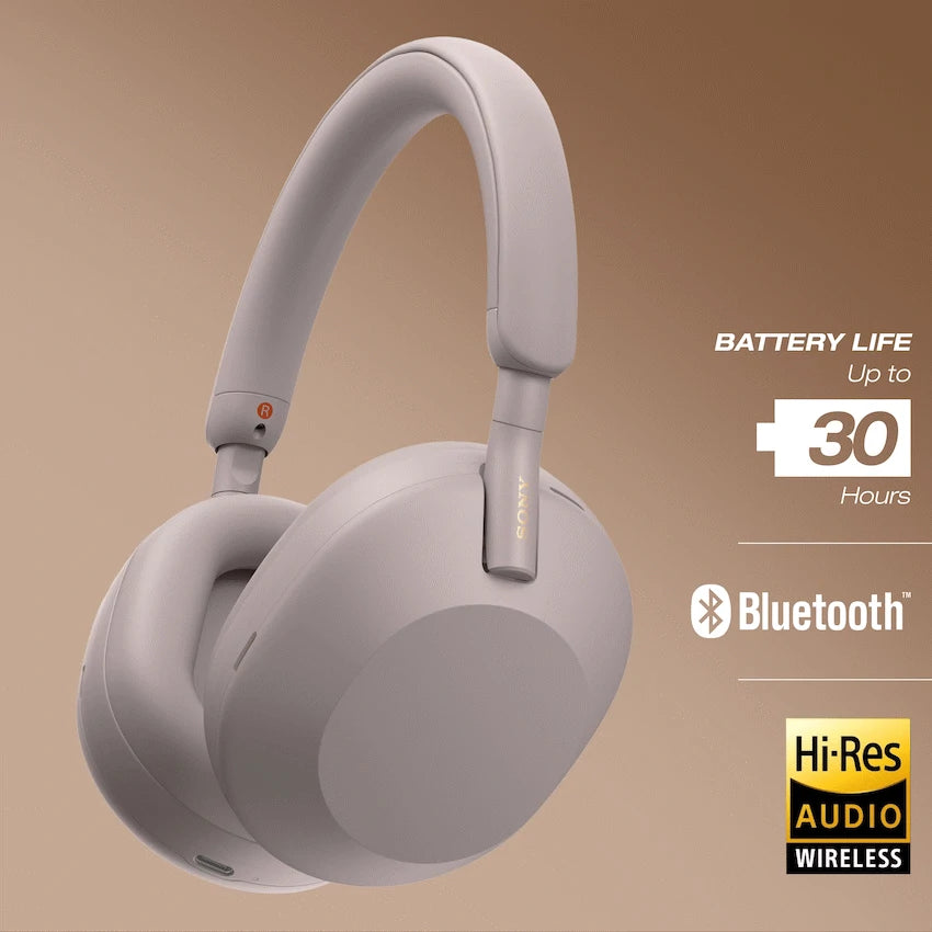 Sony WH1000XM5 Noise Cancelling BT Headphones - Smoky Pink