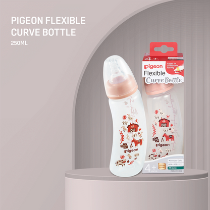 PIGEON FLEXIBLE CURVE BOTTLE 250ML - FARM