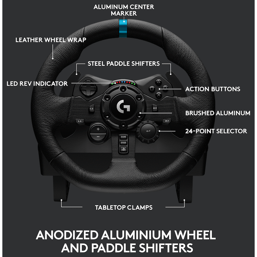 Logitech(R) G923 PS Trueforce Racing Wheel and Pedals for PS & PC