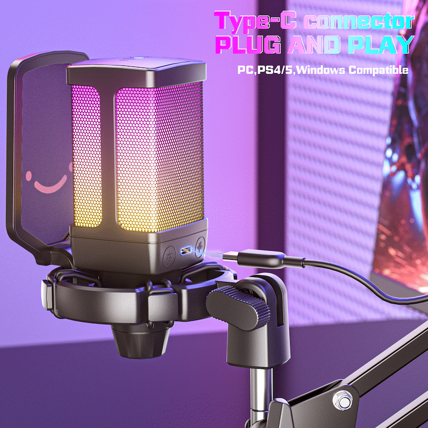 Fifine Q6T Microphone with Pop Filter and Shock Mount Kit