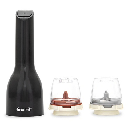 Finamill Battery-Operated Grinder - Midnight Black