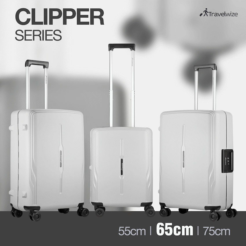 Travelwize Clipper PP 65cm 4-Wheel Spinner Luggage Nardo Grey