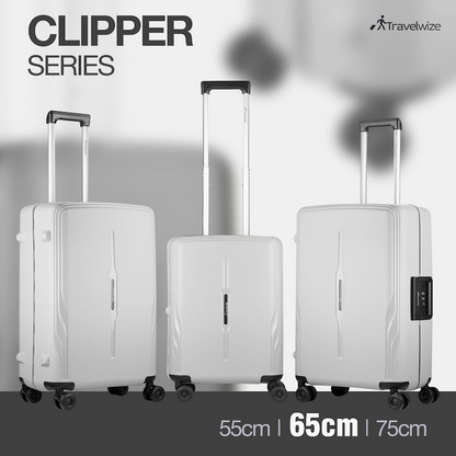 Travelwize Clipper PP 65cm 4-Wheel Spinner Luggage Nardo Grey