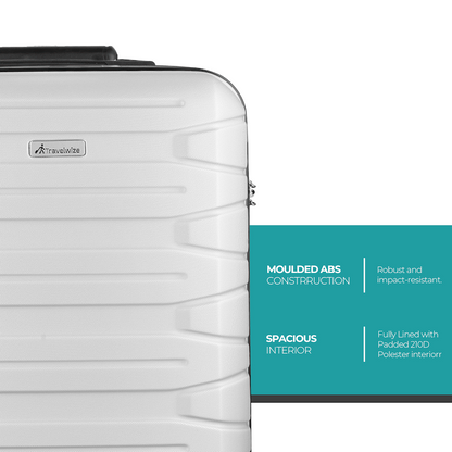 Travelwize Cabana ABS 4-Wheel Spinner 55cm Luggage - Platinum