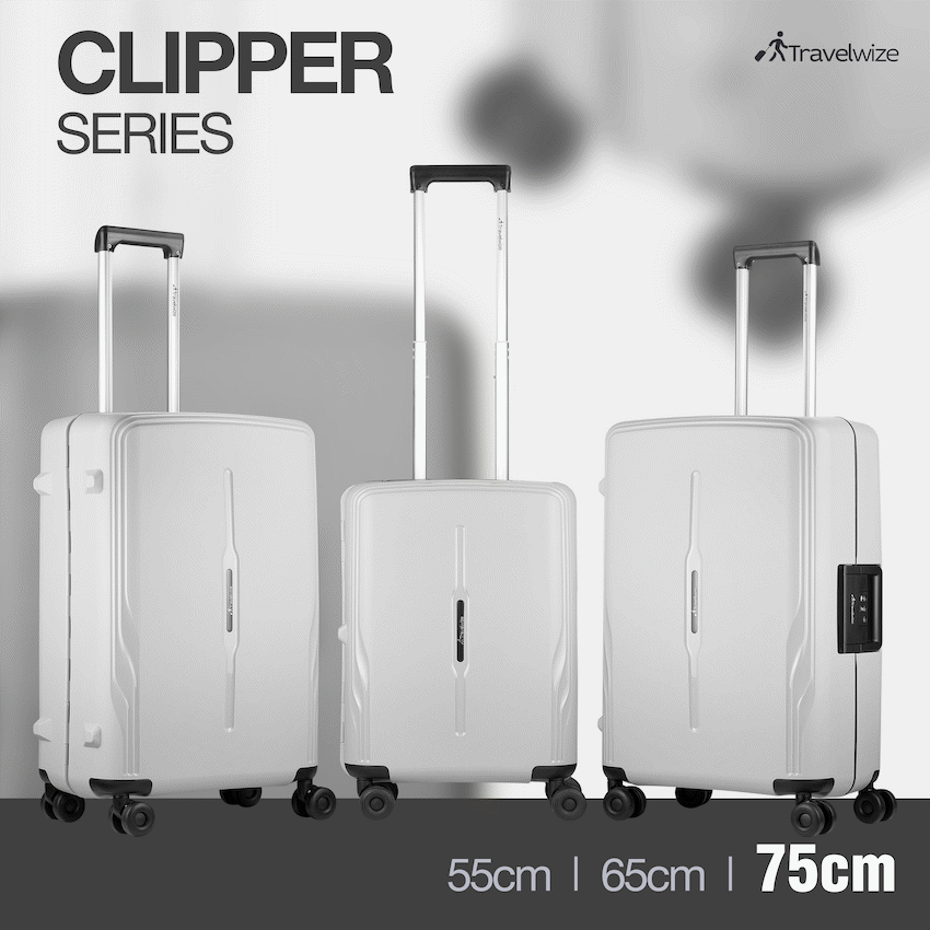 Travelwize Clipper PP 75cm 4-Wheel Spinner Luggage Nardo Grey