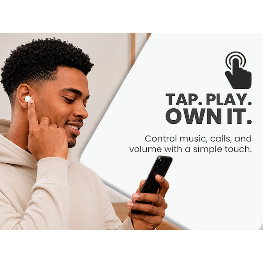 Volkano Scorpio Series True Wireless Earphones - White