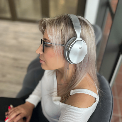 VolkanoX Silenco Series Active Noise Cancelling Bluetooth Headphones - Silver