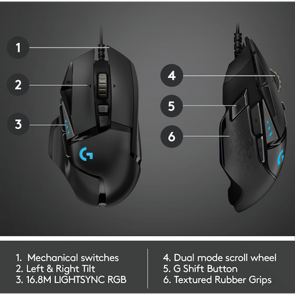 Logitech(R) G502 HERO High Performance Gaming Mouse
