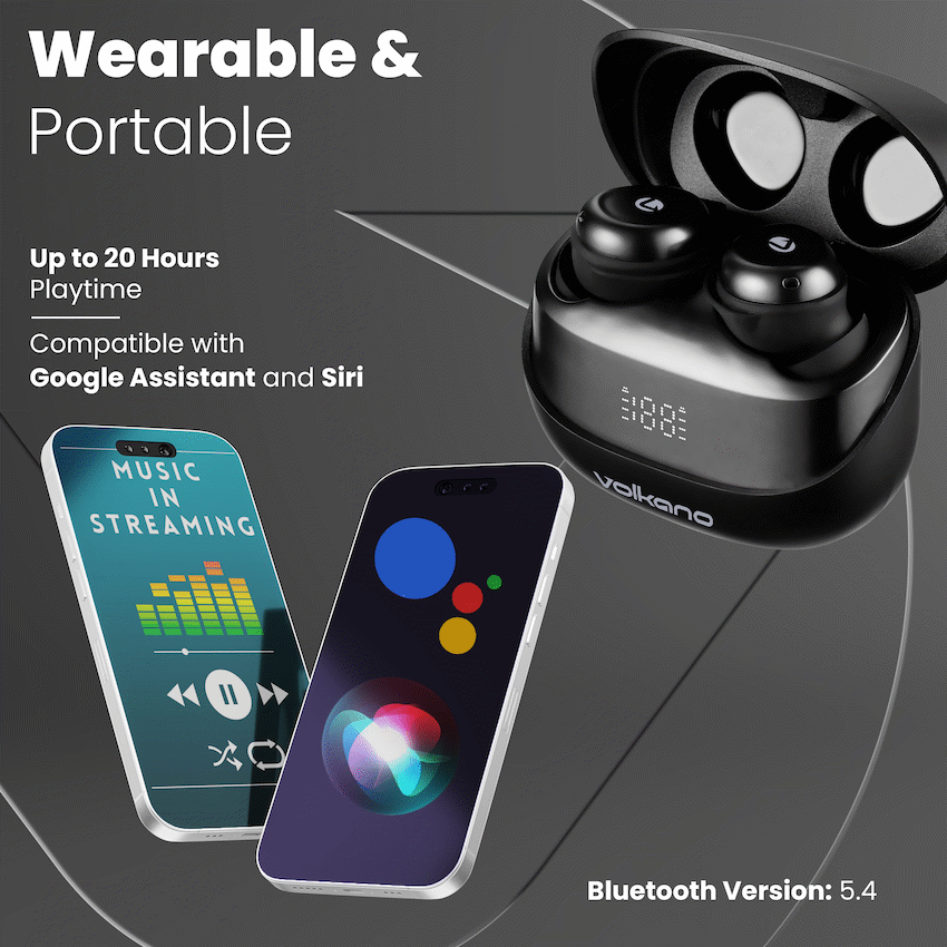 Volkano Aspen True Wireless Earphones - Black