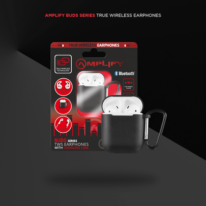 Amplify Buds Series True Wireless Earphones with Silicone Accessories - Black