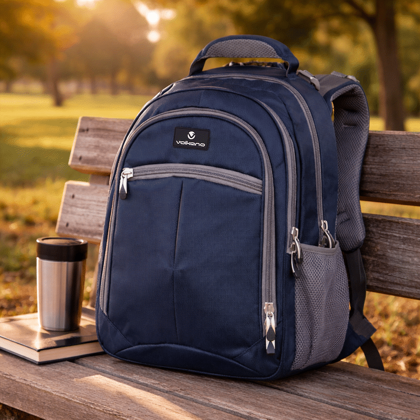 Volkano Orthopaedic Backpack 27L - Navy/Grey