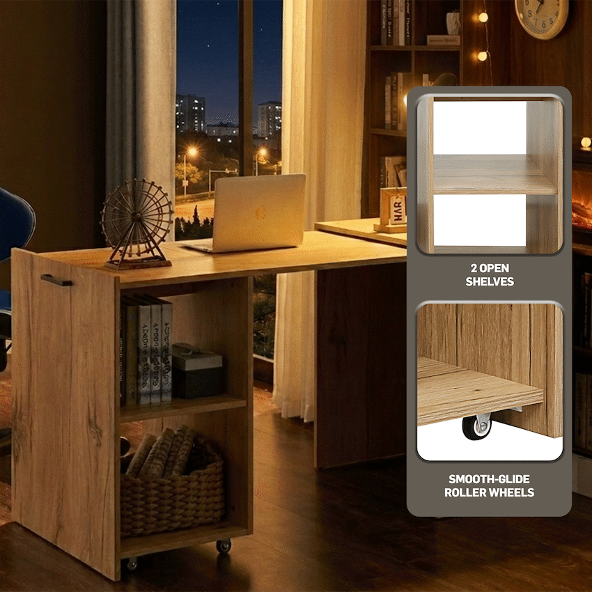 Everfurn Adaptive Desk - Brown