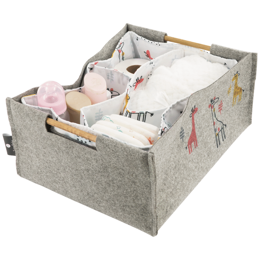 Totes Babe Giraffe Nursery Caddy Grey