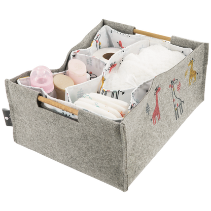 Totes Babe Giraffe Nursery Caddy Grey