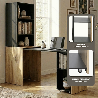 Adaptive Desk, With  Bookshelf