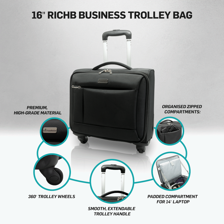Travelwize RichB Business Trolley 16" - Black