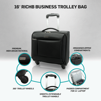 Travelwize RichB Business Trolley 16" - Black