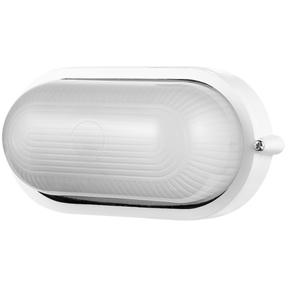 Ellies Illume Series - AC Oval Bulkhead - Aluminium + Glass - E27 Base - WT